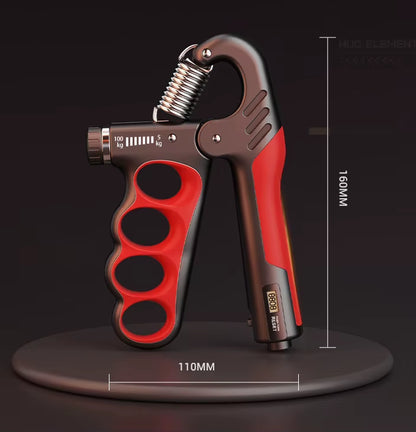 100KG Adjustable Spring Hand Grip with Digital Counter Hand Gripper Strengthener Strength Exercise Equipment