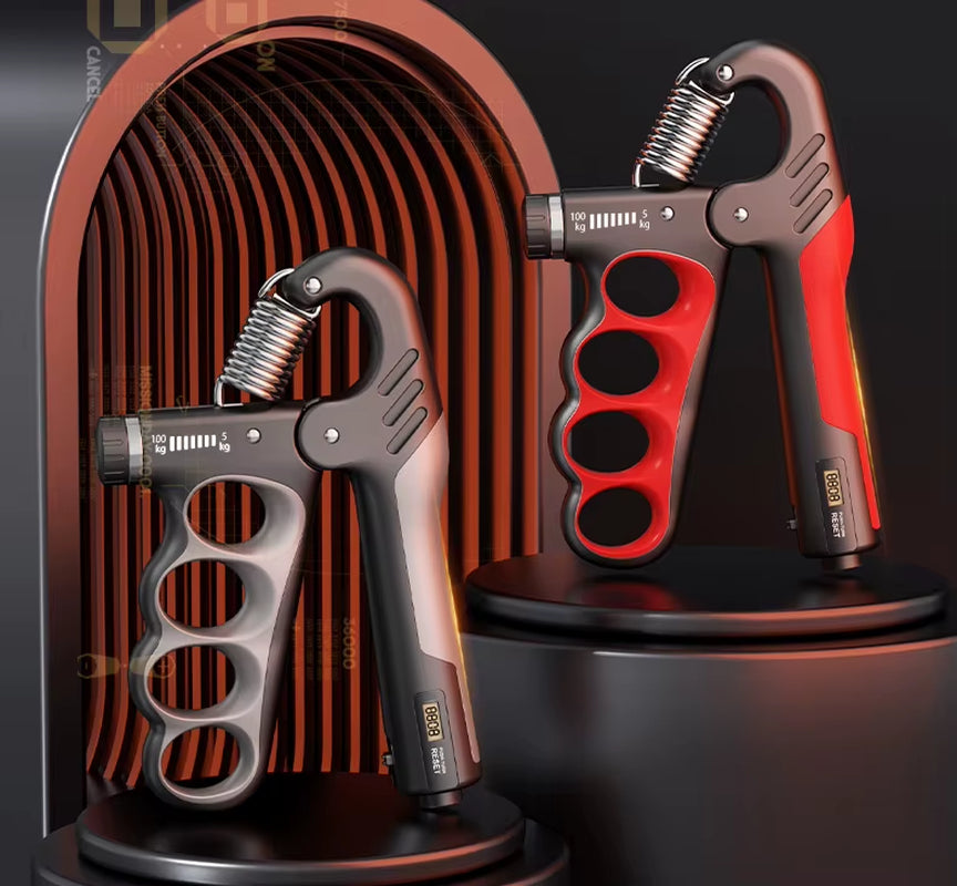 100KG Adjustable Spring Hand Grip with Digital Counter Hand Gripper Strengthener Strength Exercise Equipment